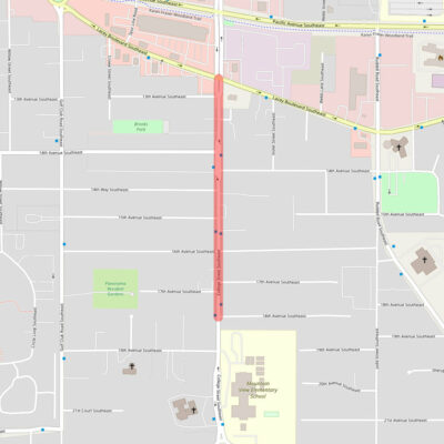 Map of College ST SE Lane Closures