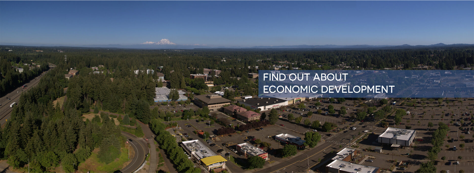 Aerial image of Midtown Lacey and Interstate 5 - click this image to learn more about Economic Development