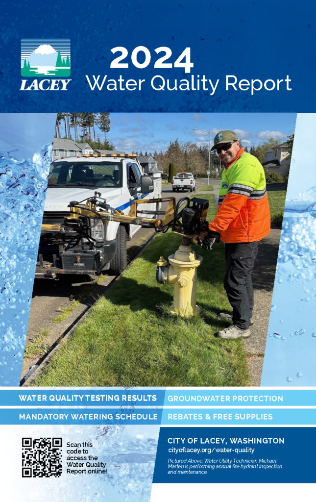 Click here to read the latest Water Quality report for the City of Lacey.